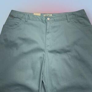 CHEROKEE Women’s 18 Aqua Blue Cotton Capri Pant